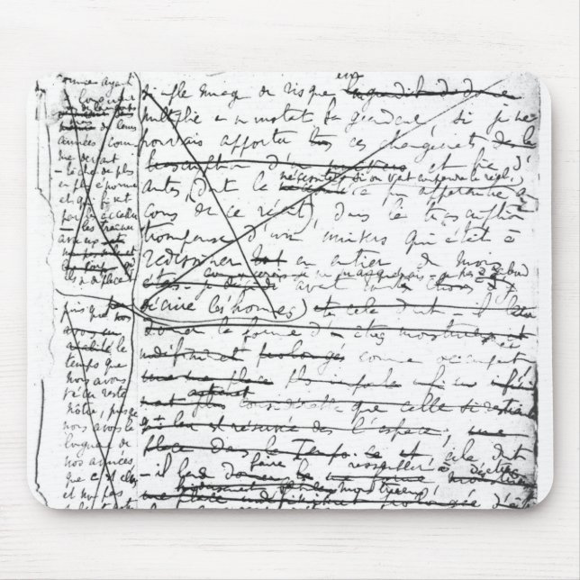 Last page of 'A la Recherche du Temps Perdu' Mouse Mat (Front)