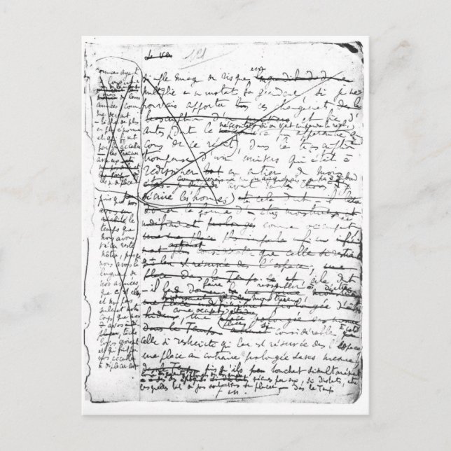 Last page of 'A la Recherche du Temps Perdu' Postcard (Front)