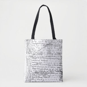 Last page of 'A la Recherche du Temps Perdu' Tote Bag