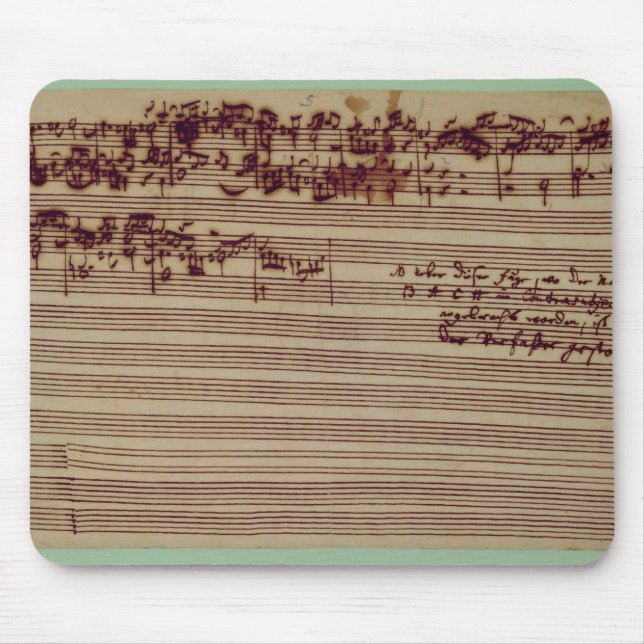 Last page of The Art of Fugue, 1740s Mouse Mat (Front)