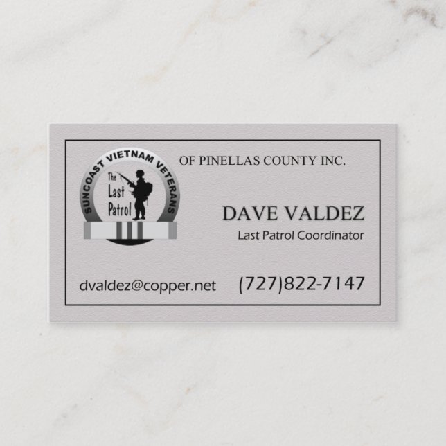 Last Patrol Coordinator Card (Front)