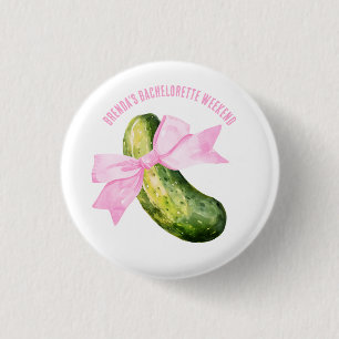 Last Pickle She'll Ever Tickle Bachelorette Party 3 Cm Round Badge