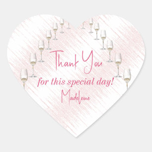 Last Rendez Veuve Bachelorette Weekend Itinerary Heart Sticker