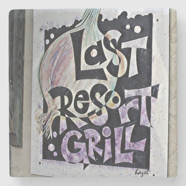 Last Resort Athens Georgia Marble Stone Coaster. Stone Coaster (Front)