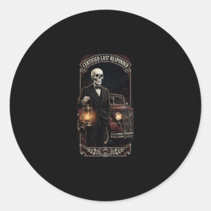 Last Responder Skeleton Lantern Hearse Sticker