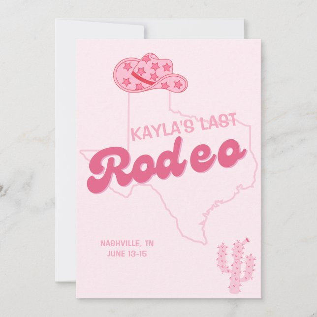 Last Rodeo Bachelorette Party Template (Front)