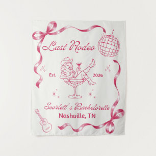 Last Rodeo Bachelorette Tapestry Sign