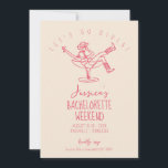 Last rodeo Bachelorette Weekend Funky hand drawn Invitation<br><div class="desc">Bachelorette weekend invitation and itinerary all in one. Perfect for bride squad bachelorette weekend getaway.</div>