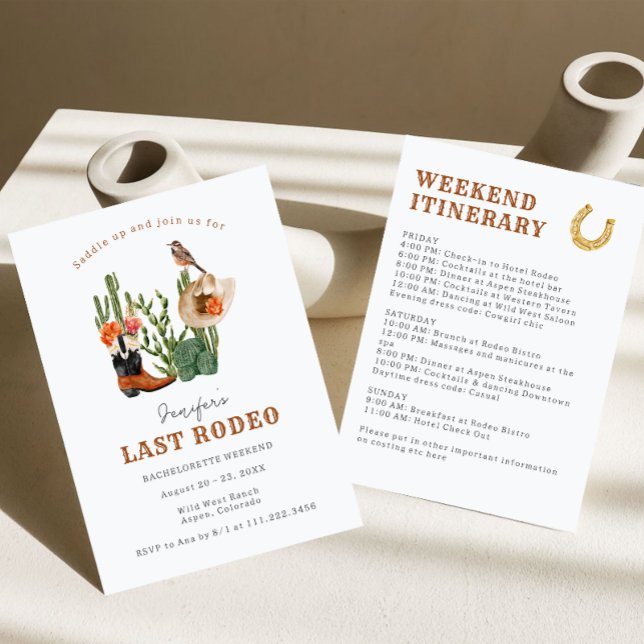Last Rodeo Bachelorette Weekend  Invitation (Creator Uploaded)