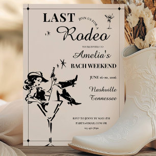 Last Rodeo Bachelorette Weekend Itinerary Invitati Invitation