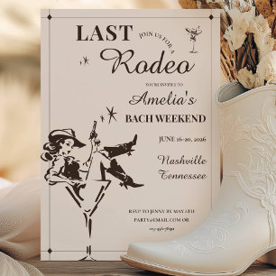 Last Rodeo Bachelorette Weekend Itinerary Invitation