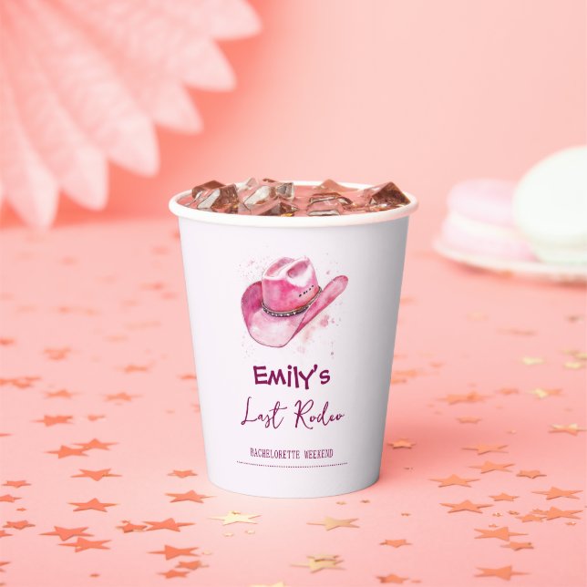 Last Rodeo Bachelorette Weekend | Pink Paper Cups (Insitu)