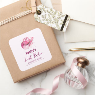 Last Rodeo Bachelorette Weekend   Pink Sticker