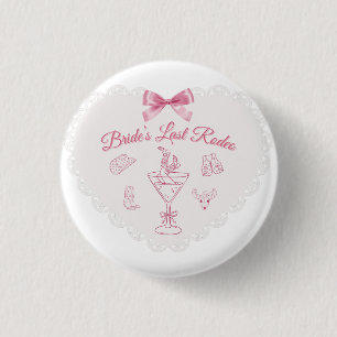“Last Rodeo” Bride Tribe Western Bachelorette 3 Cm Round Badge