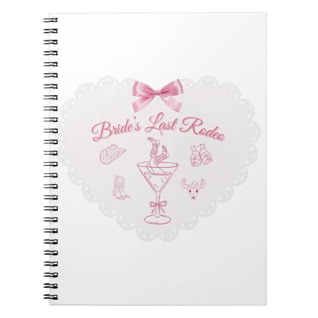 “Last Rodeo” Bride Tribe Western Bachelorette Notebook (Front)
