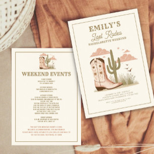 Last Rodeo Cactus Bachelorette Weekend   Invitation