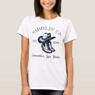 Last Rodeo Chinoiserie Blue Bachelorette Party  T-Shirt