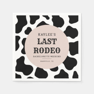 Last Rodeo Cowgirl Bachelorette Weekend Party Napkin