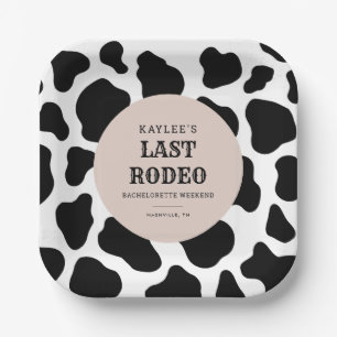 Last Rodeo Cowgirl Bachelorette Weekend Party Pape Paper Plate
