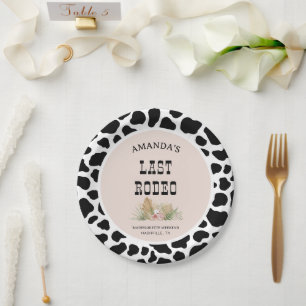 Last Rodeo Cowgirl Bachelorette Weekend Party Paper Plate