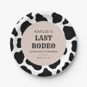 Last Rodeo Cowgirl Bachelorette Weekend Party Paper Plate