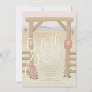 Last Rodeo cowgirl Bridal Shower/Bachelorette  Invitation