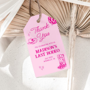 Last Rodeo Disco Cowgirl Bachelorette  Gift Tags