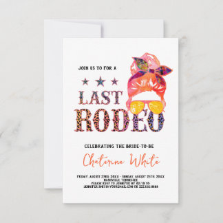 Last Rodeo Nashville Bachelorette party RSVP Card