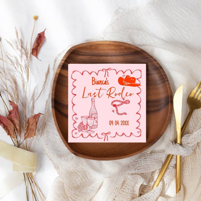 Last Rodeo Nashville Bachelorette Weekend Party Napkin (Creator Uploaded)