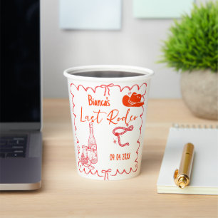 Last Rodeo Nashville Bachelorette Weekend Party Paper Cups