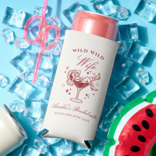 Last Rodeo Personalised Wild Wild Wife Cowgirl Seltzer Can Cooler