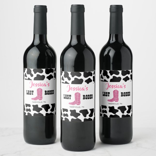 Last Rodeo Personalised  Wine Label (Bottles)