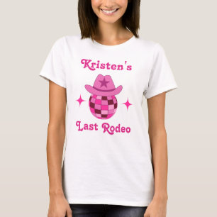Last Rodeo Pink Disco Cowgirl Bachelorette T-Shirt