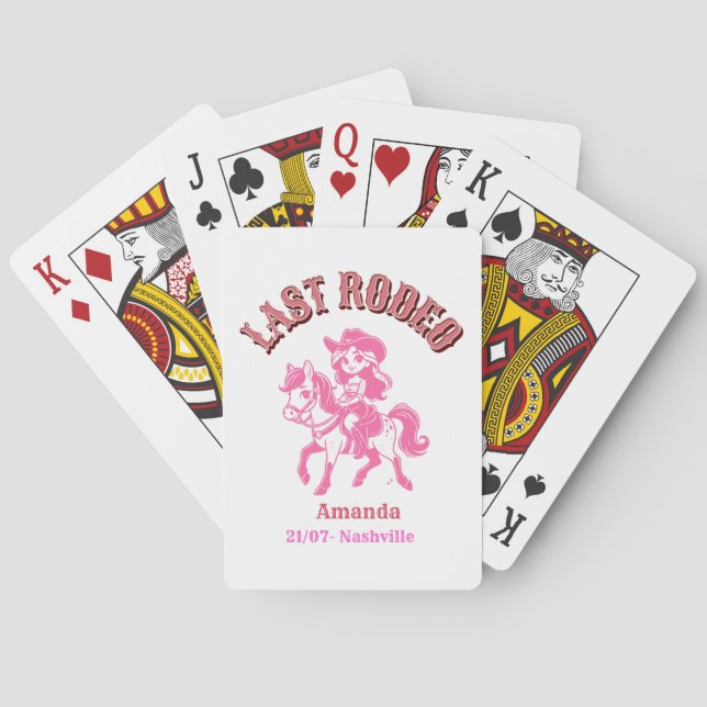 last rodeo pony pink playing cards (Back)