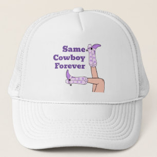 Last Rodeo Purple Bride to Be Same Cowboy Forever Trucker Hat