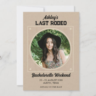 Last Rodeo Texas Bachelorette Destination Weekend  Invitation