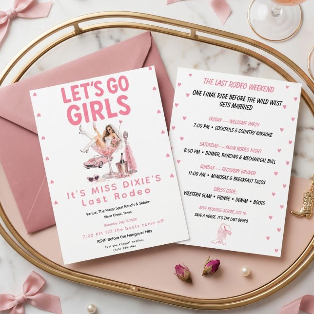 Last Rodeo Viral Classic Bachelorette Week party Invitation (Creator Uploaded)