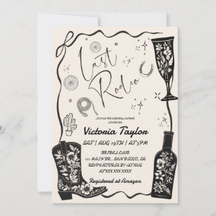 Last Rodeo Western Bridal Shower  Invitation