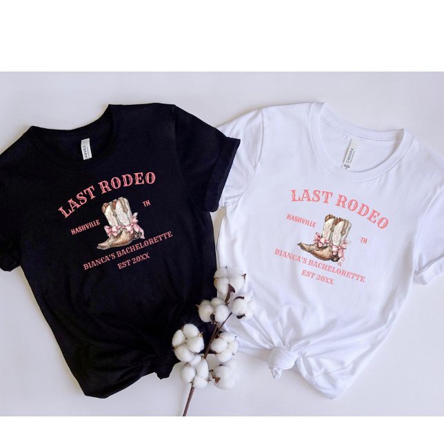 Last Rodeo Western Coquette boots Bachelorette  T-Shirt (Creator Uploaded)