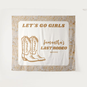 Last Rodeo Western Cowgirl Bachelorette Party Tapestry