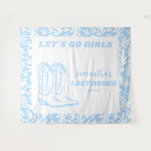 Last Rodeo Western Cowgirl Bachelorette Party Tapestry