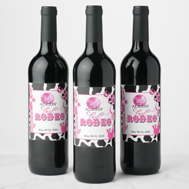 Last Rodeo Wine Bottle Label - Custom (Bottles)