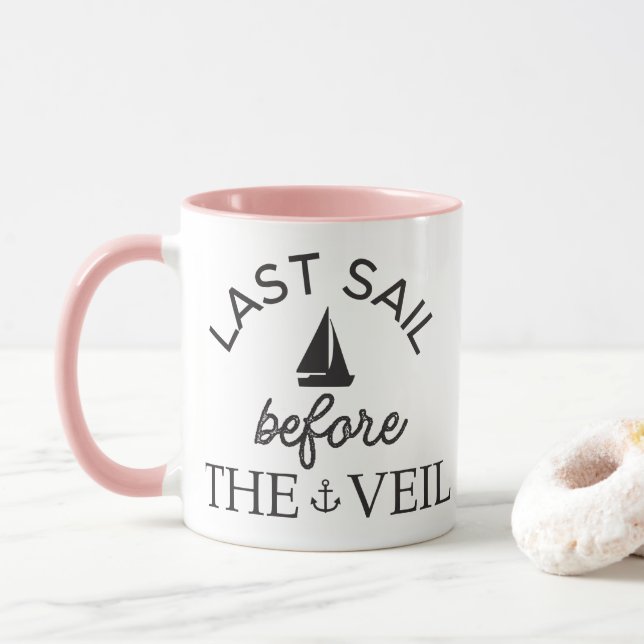 Last Sail Before The Veil Bachelorette Bridal Mug (With Donut)