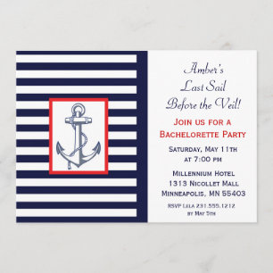 Last Sail Before the Veil Bachelorette Invitation