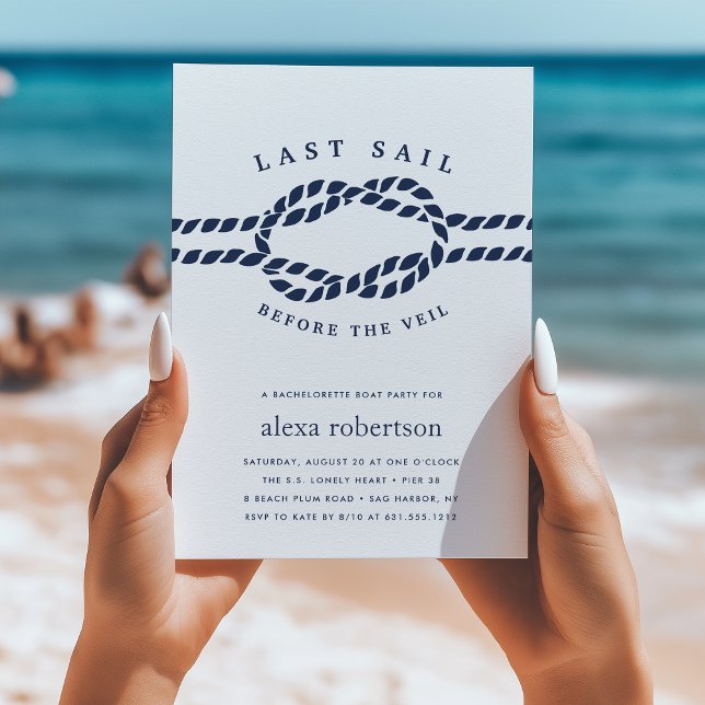 Last Sail Before the Veil Bachelorette Invitation (Creator Uploaded)
