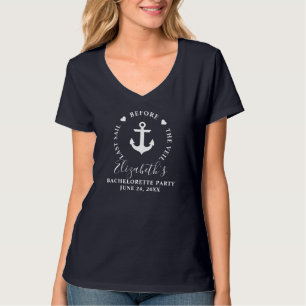 Last Sail Before The Veil Bachelorette Party Blue T-Shirt