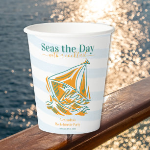 Last Sail Before the Veil Bachelorette Party  Paper Cups
