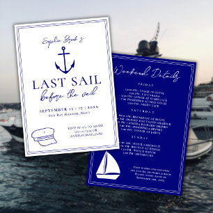 Last Sail Before The Veil Bachelorette Weekend Invitation