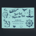 Last Sail Before The Veil Beach Bachelorette Party Banner<br><div class="desc">Make a splash at your upcoming bachelorette party with this stunning beach bachelorette party design. Whether you're celebrating a bach trip, a girls' vacation, or a best friends' engagement, this custom beach bachelorette party design is the perfect addition to your unforgettable getaway. Add a personal touch to your bachelorette party...</div>