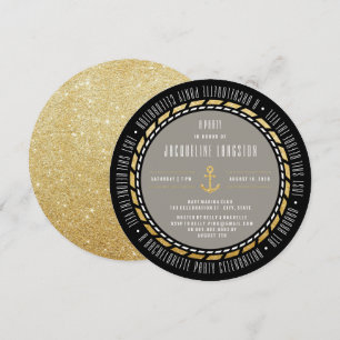 Last Sail Before The Veil Chic Bachelorette Party Invitation